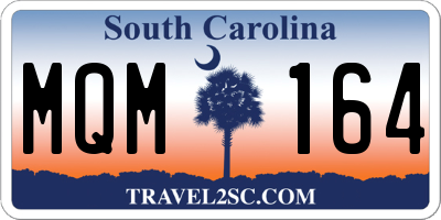 SC license plate MQM164