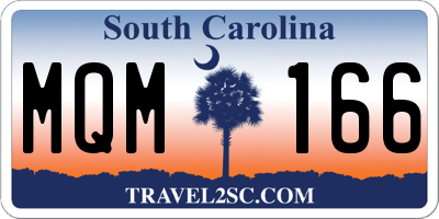 SC license plate MQM166
