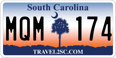 SC license plate MQM174