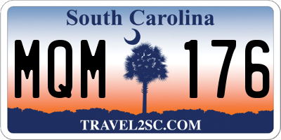 SC license plate MQM176