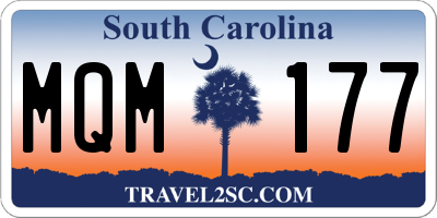 SC license plate MQM177
