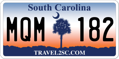 SC license plate MQM182