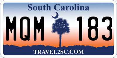 SC license plate MQM183