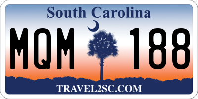 SC license plate MQM188