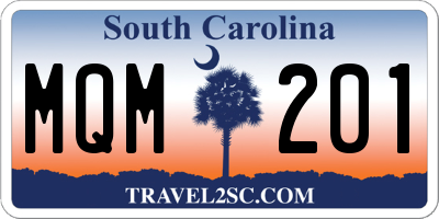 SC license plate MQM201