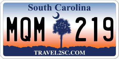 SC license plate MQM219