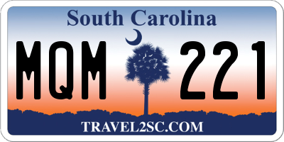 SC license plate MQM221