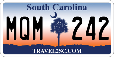 SC license plate MQM242