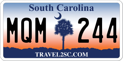 SC license plate MQM244