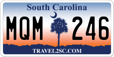SC license plate MQM246