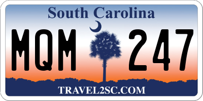 SC license plate MQM247