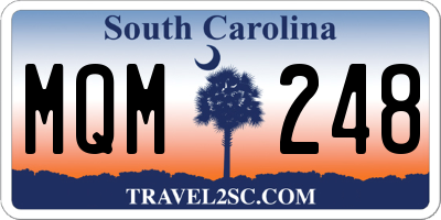 SC license plate MQM248