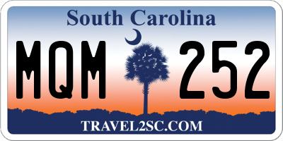SC license plate MQM252