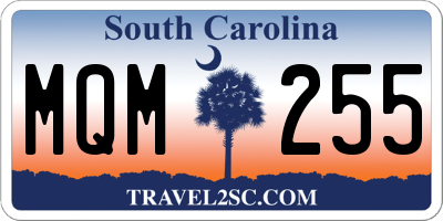 SC license plate MQM255