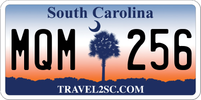 SC license plate MQM256
