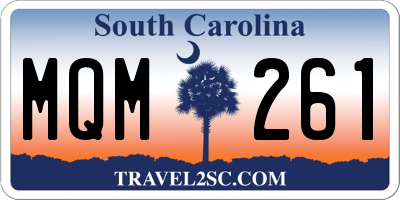 SC license plate MQM261