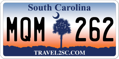 SC license plate MQM262