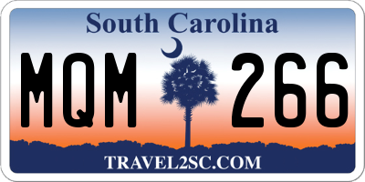 SC license plate MQM266