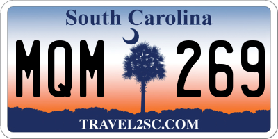 SC license plate MQM269