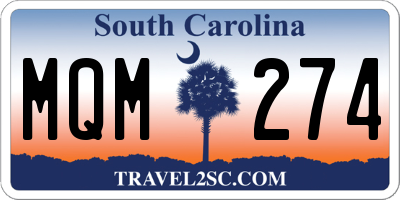 SC license plate MQM274