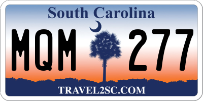 SC license plate MQM277