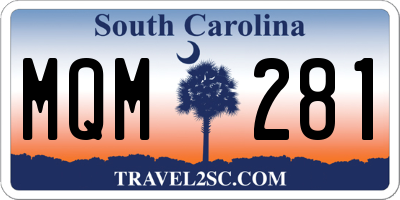 SC license plate MQM281