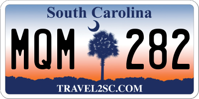 SC license plate MQM282
