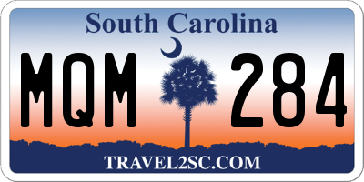 SC license plate MQM284