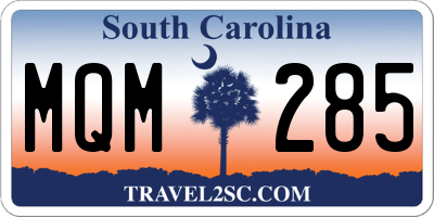 SC license plate MQM285