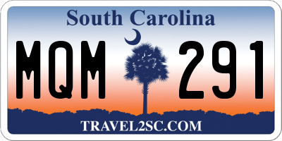 SC license plate MQM291