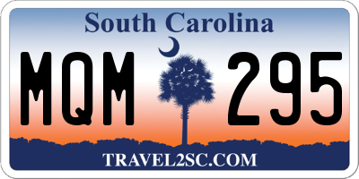 SC license plate MQM295