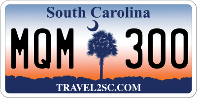 SC license plate MQM300