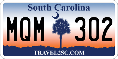 SC license plate MQM302