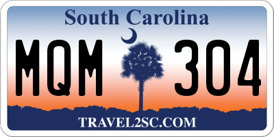 SC license plate MQM304