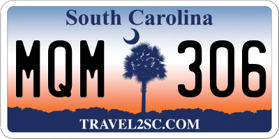 SC license plate MQM306