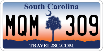 SC license plate MQM309