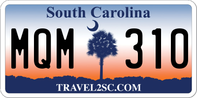 SC license plate MQM310
