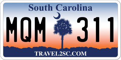 SC license plate MQM311