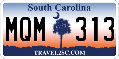 SC license plate MQM313