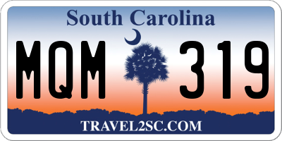 SC license plate MQM319