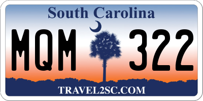 SC license plate MQM322