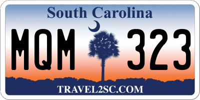 SC license plate MQM323