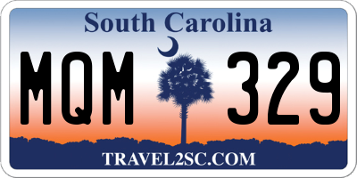 SC license plate MQM329