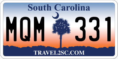 SC license plate MQM331