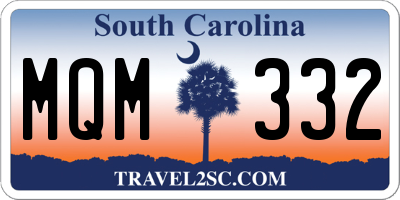 SC license plate MQM332
