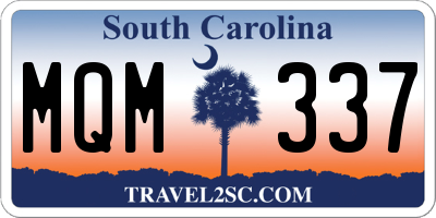 SC license plate MQM337