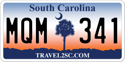 SC license plate MQM341
