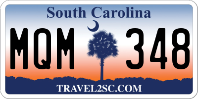 SC license plate MQM348