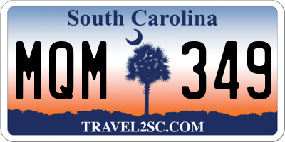 SC license plate MQM349
