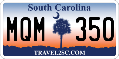 SC license plate MQM350